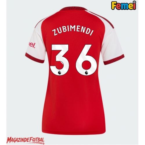 Arsenal Martin Zubimendi #36 Tricou Fotbal Replică 2026-27 Femei Acasa Arsenal Martin Zubimendi #36 Tricou Fotbal Replică 2026-27 Femei Acasa